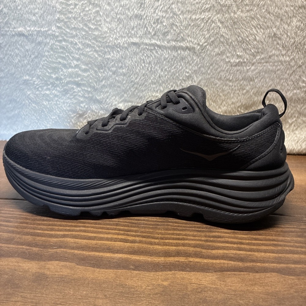 Hoka One Gaviota 5 Men's Size 12 2E Wide Triple Black Bblc Running Hiking Shoes - Picture 6 of 12
